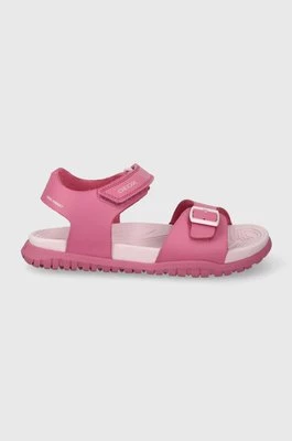 Geox sandały dziecięce SANDAL FUSBETTO kolor różowy