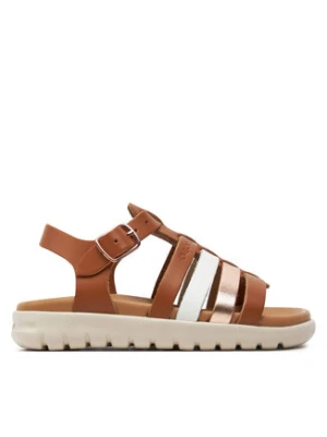 Geox Sandały J Sandal Soleima Gir J35GSB 043CF C6A7F M Brązowy
