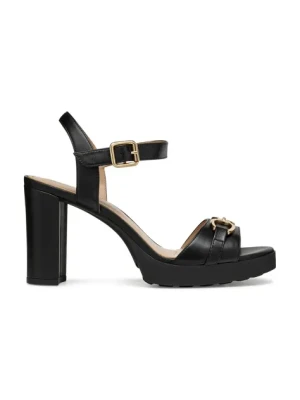 Geox sandały skórzane D WALK PLEASURE 85S kolor czarny D55B6A 000TU C9999