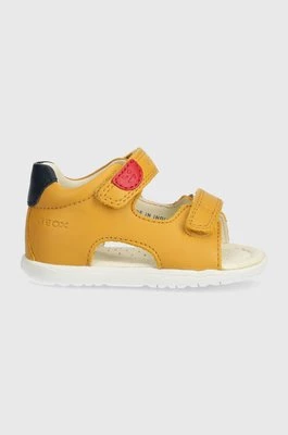 Geox sandały skórzane dziecięce SANDAL MACCHIA kolor żółty