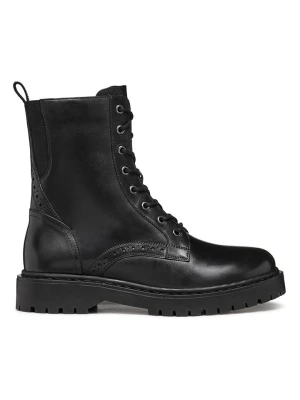 Geox Skórzane botki "Bleyze" w kolorze czarnym rozmiar: 38