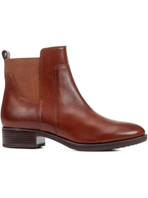 Geox Skórzane botki "Felicity" w kolorze jasnobrązowym rozmiar: 37,5