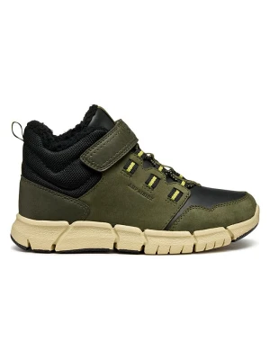 Geox Skórzane botki "Flexyper" w kolorze khaki rozmiar: 33