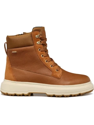 Geox Skórzane botki "Lamidie + Grip" w kolorze jasnobrązowym rozmiar: 35