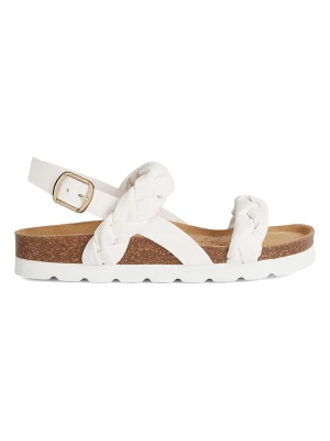 Geox Skórzane sandały "Brionia" w kolorze białym rozmiar: 36