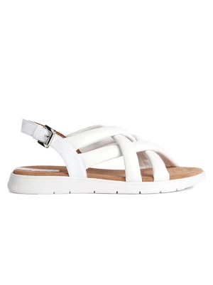 Geox Skórzane sandały "Dandra" w kolorze białym rozmiar: 38