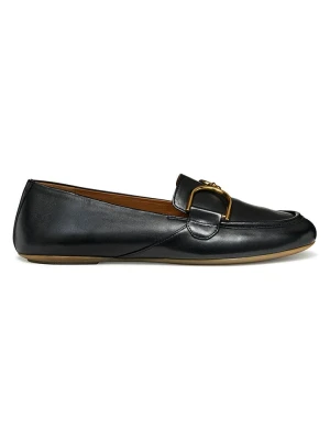 Geox Skórzane slippersy "Palmaria" w kolorze czarnym rozmiar: 36