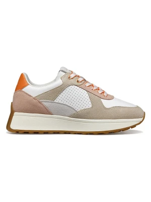 Geox Skórzane sneakersy "Amabel" w kolorze biało-beżowym rozmiar: 36