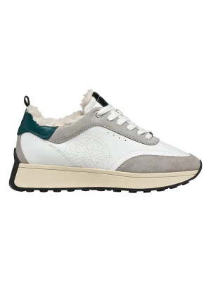 Geox Skórzane sneakersy "Amabel" w kolorze biało-szarym rozmiar: 38
