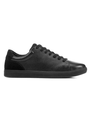 Geox Skórzane sneakersy "Avola" w kolorze czarnym rozmiar: 46