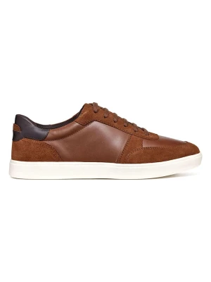 Geox Skórzane sneakersy "Avola" w kolorze jasnobrązowym rozmiar: 45