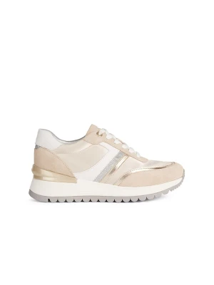 Geox Skórzane sneakersy "Desya" w kolorze kremowo-beżowym rozmiar: 38