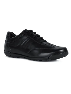 Geox Skórzane sneakersy "Edgware" w kolorze czarnym rozmiar: 42