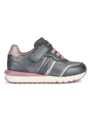 Geox Skórzane sneakersy "Fastics" w kolorze szaro-jasnoróżowym rozmiar: 38