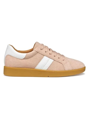 Geox Skórzane sneakersy "Meleda" w kolorze beżowo-białym rozmiar: 38