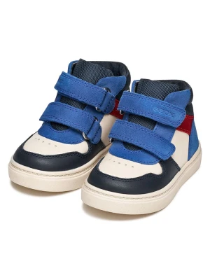 Geox Skórzane sneakersy "Nashik" w kolorze biało-granatowym rozmiar: 25