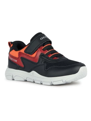 Geox Skórzane sneakersy "New Torque" w kolorze czarno-czerwonym rozmiar: 30