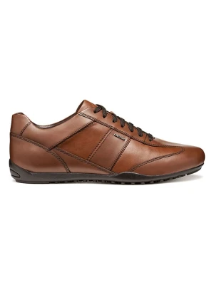 Geox Skórzane sneakersy "Wells" w kolorze jasnobrązowym rozmiar: 46