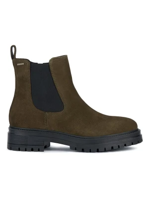 Geox Skórzane sztyblety "Iridea" w kolorze khaki rozmiar: 37