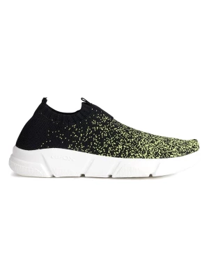 Geox Sneakersy "Aril" w kolorze czarno-zielonym rozmiar: 28