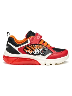 Geox Sneakersy "Ciberdron" w kolorze czarno-czerwonym rozmiar: 24