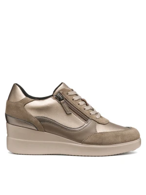 Geox Sneakersy D Stardust D6630B 0AJ22 C3056 Brązowy jasny