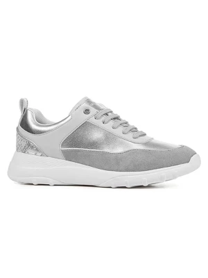 Geox Sneakersy "Dalleniee" w kolorze srebrnym ze wzorem rozmiar: 41