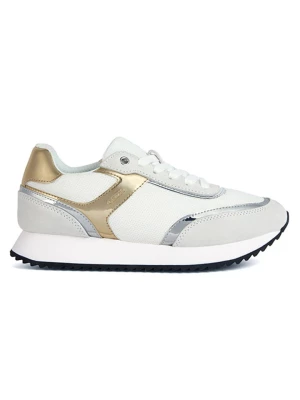 Geox Sneakersy "Ddoralea" w kolorze złoto-srebrno-białym rozmiar: 36