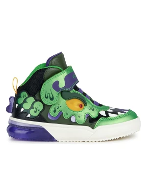 Geox Sneakersy "Grayjay" w kolorze czarno-zielonym rozmiar: 28