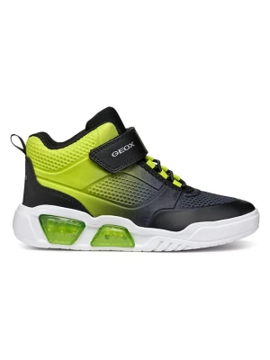 Geox Sneakersy "Illuminus" w kolorze zielono-czarnym rozmiar: 27