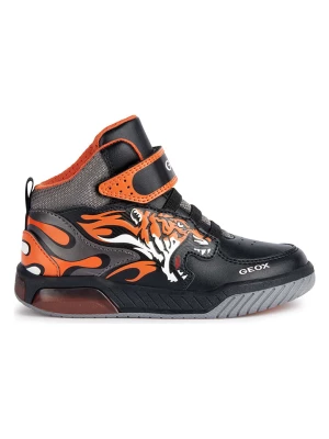 Geox Sneakersy "Inek" w kolorze czarno-pomarańczowym rozmiar: 36