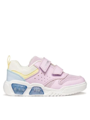Geox Sneakersy J Illuminus Girl J55HPA 014BU C8RM4 S Różowy