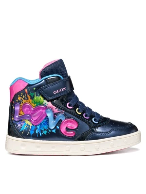Geox Sneakersy J Skylin Girl J668WB 0NFKC C4243 S Granatowy