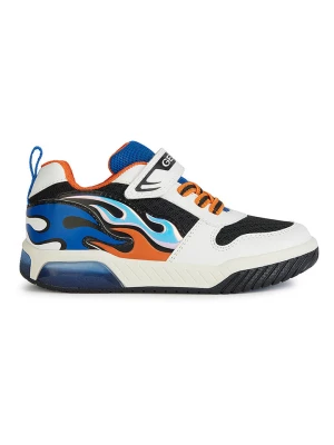 Geox Sneakersy "Lights - Inek" w kolorze białym ze wzorem rozmiar: 37