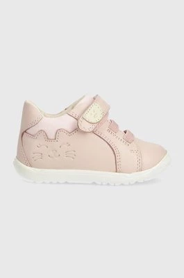 Geox sneakersy skórzane dziecięce MACCHIA kolor różowy