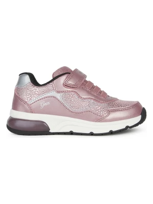 Geox Sneakersy "Spaceclub" w kolorze srebrno-różowym rozmiar: 38