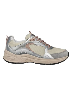 Geox Sneakersy "Zarvia" w kolorze srebrno-beżowym rozmiar: 39