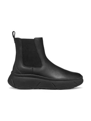 Geox sztyblety skórzane D NEBULA 2.0 X damskie kolor czarny na platformie D56NHB 00085 C9999