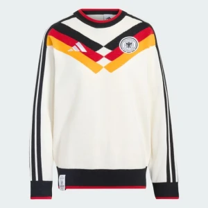 Germany 26 Home Knitted Long Sleeve Jersey Adidas biały