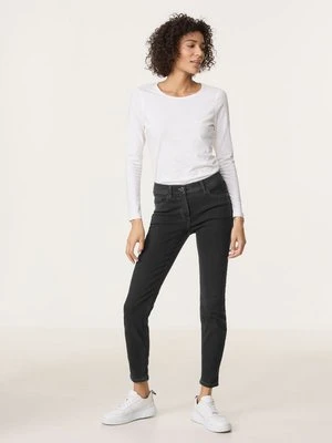 GERRY WEBER Damski Dżinsy o dł. 7/8 SAN꞉YA BEST4ME SKINNY FIT, Czarny Jednokolorowy