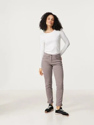 GERRY WEBER Damski Dżinsy SOL꞉INE BEST4ME Slim Fit z 5 kieszeniami, Brązowy Jednokolorowy