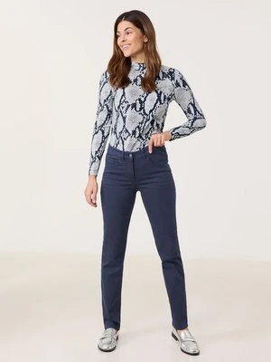 GERRY WEBER Damski Dżinsy SOL꞉INE BEST4ME Slim Fit z 5 kieszeniami, Niebieski Jednokolorowy