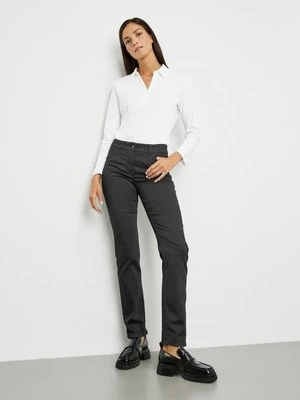 GERRY WEBER Damski Dżinsy z 5 kieszeniami Best4me Slimfit, Czarny Jednokolorowy