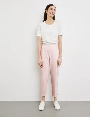 GERRY WEBER Damski Eleganckie spodnie w kant Różowy Jednokolorowy