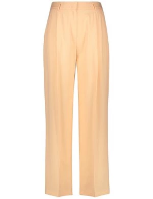 GERRY WEBER Damski Eleganckie spodnie z kantami Pomarańczowy Jednokolorowy