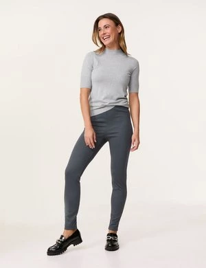 GERRY WEBER Damski Spodnie bez zapięcia SAN꞉YA SKINNY FIT Czarny Jednokolorowy