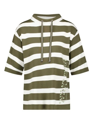 Gerry Weber Koszulka w kolorze oliwkowo-białym rozmiar: 46