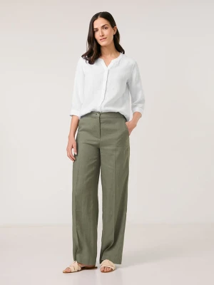 Gerry Weber Lniane spodnie w kolorze khaki rozmiar: 38