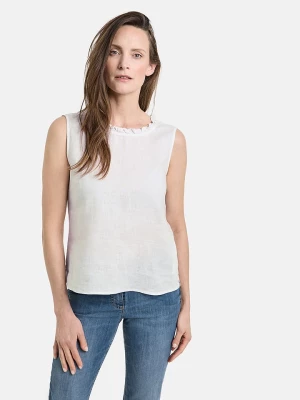 Gerry Weber Lniany top w kolorze białym rozmiar: 48