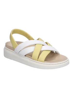 Gerry Weber Skórzane sandały w kolorze biało-żołtym rozmiar: 41